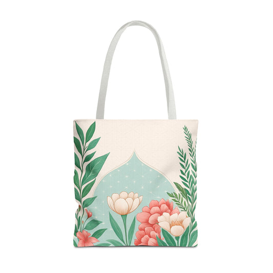 Floral AOP Tote Bag, Stylish Eco-friendly Shopping Bag, Boho Chic Accessories, Flower Print Carryall, Perfect Gift for Her