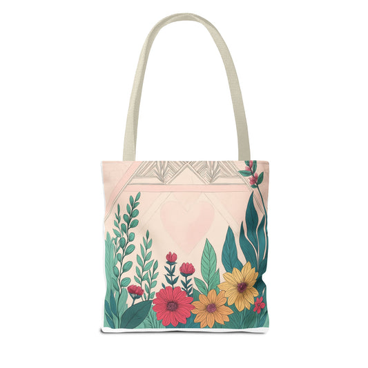 Floral Tote Bag, Bohemian Design, Eco-Friendly Shopper, Summer Picnic Accessory, Gift for Her, Reusable Market Bag
