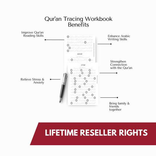 Lifetime Reseller License - Qur'an Tracing Workbook (White Label)