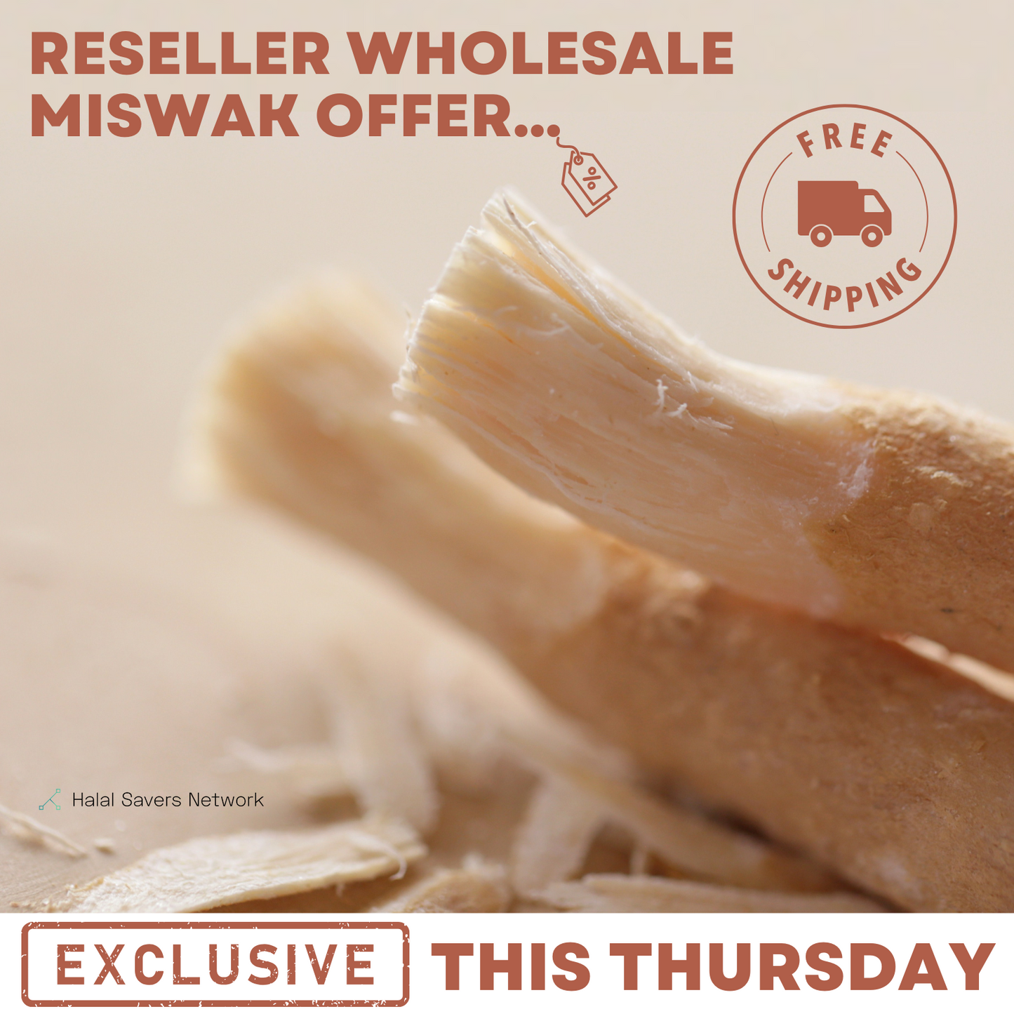 250 Piece Miswak Wholesale Bundle - Reseller / Distributor Offer + FREE SHIPPING + (FREE LOGO PLACEMENT)