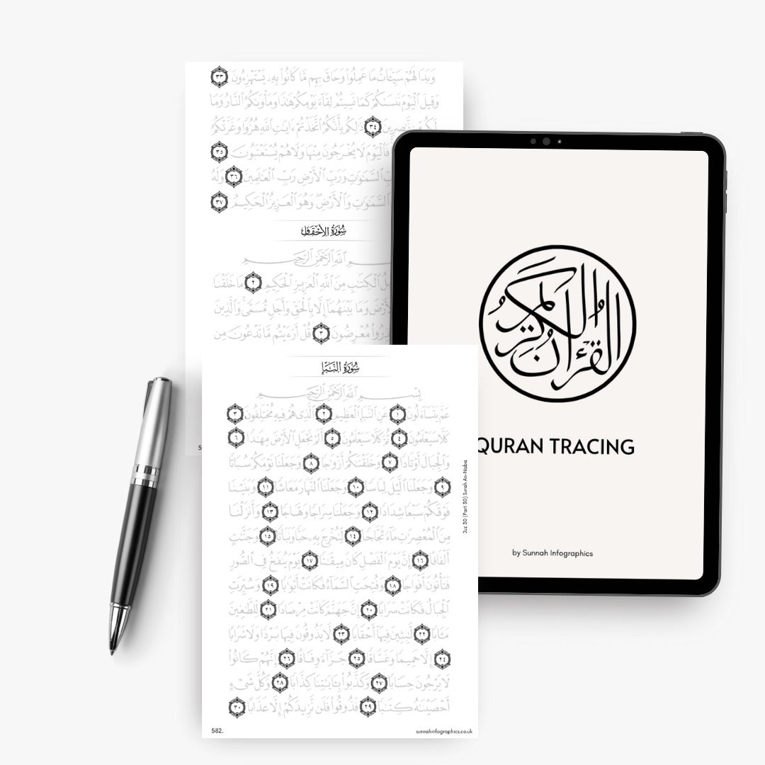 This All-In-One - Qur'an Reflection Bundle - Reflect, Trace & Strive makes for a perfect combination for staying connected to the Qur'an.