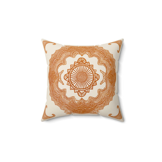 Mandala Throw Pillow, Decorative Cushion, Boho Home Decor, Cozy Living Room Accent, Healing Vibes Gift