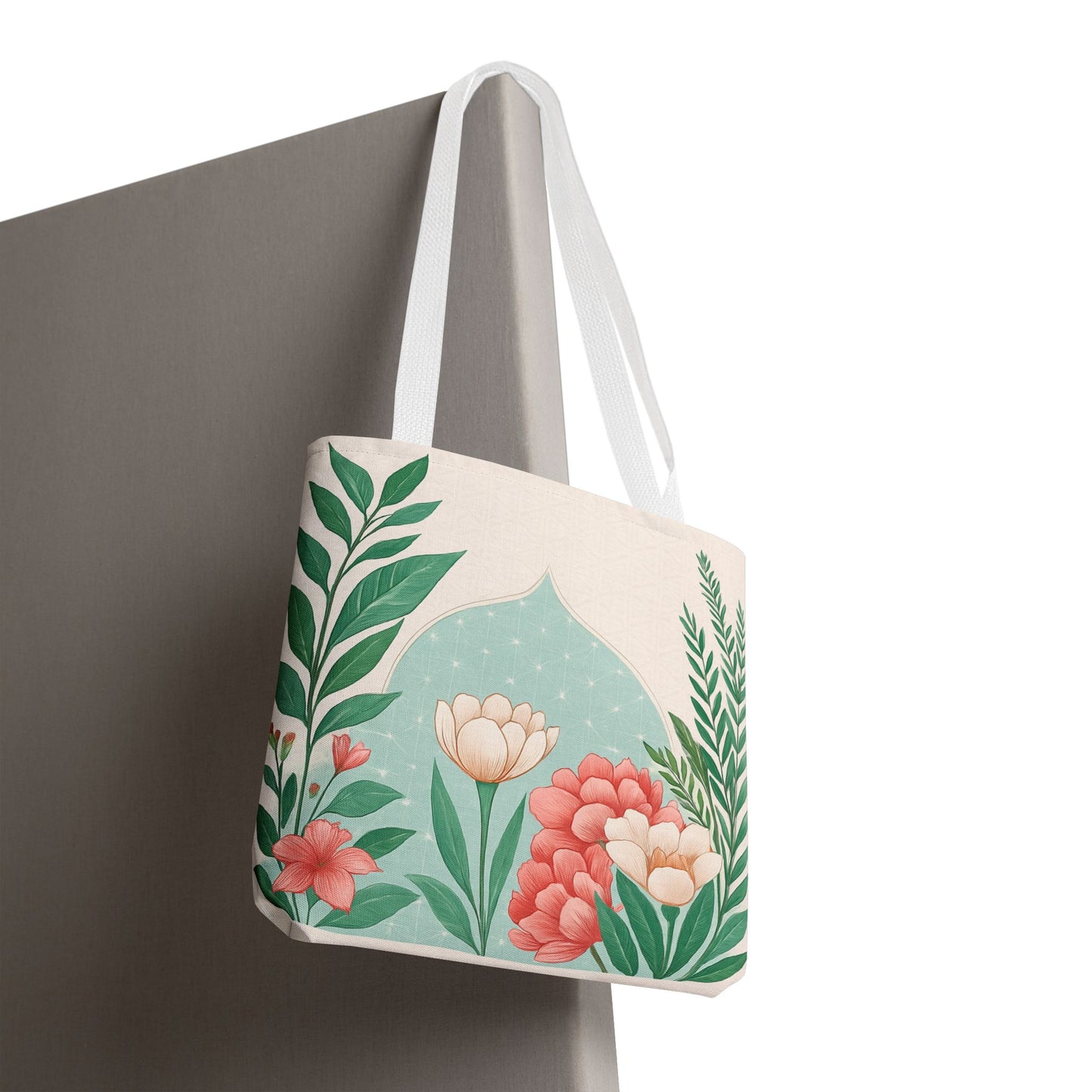 Floral AOP Tote Bag, Stylish Eco-friendly Shopping Bag, Boho Chic Accessories, Flower Print Carryall, Perfect Gift for Her