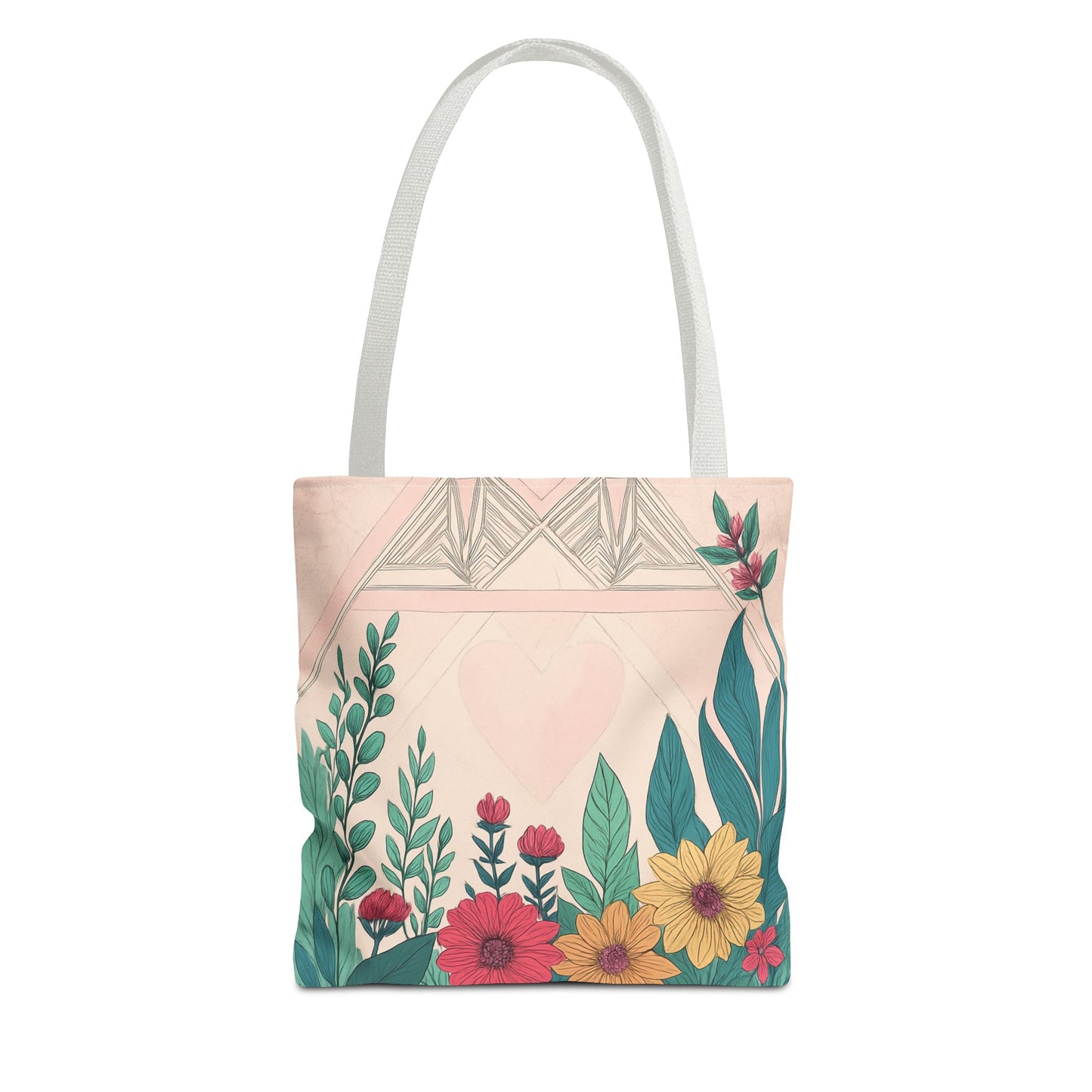 Floral Tote Bag, Bohemian Design, Eco-Friendly Shopper, Summer Picnic Accessory, Gift for Her, Reusable Market Bag