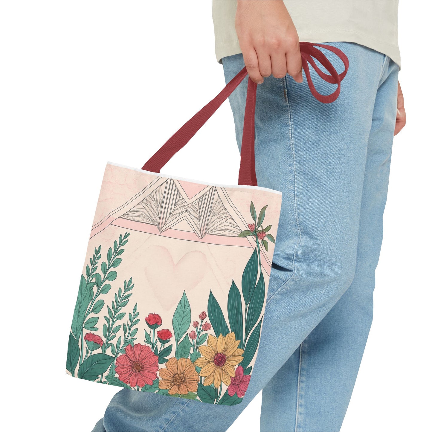 Floral Pattern Tote Bag, Stylish Eco-Friendly Bag, Perfect for Gifts, Summer Outings, Gardening, and Everyday Use
