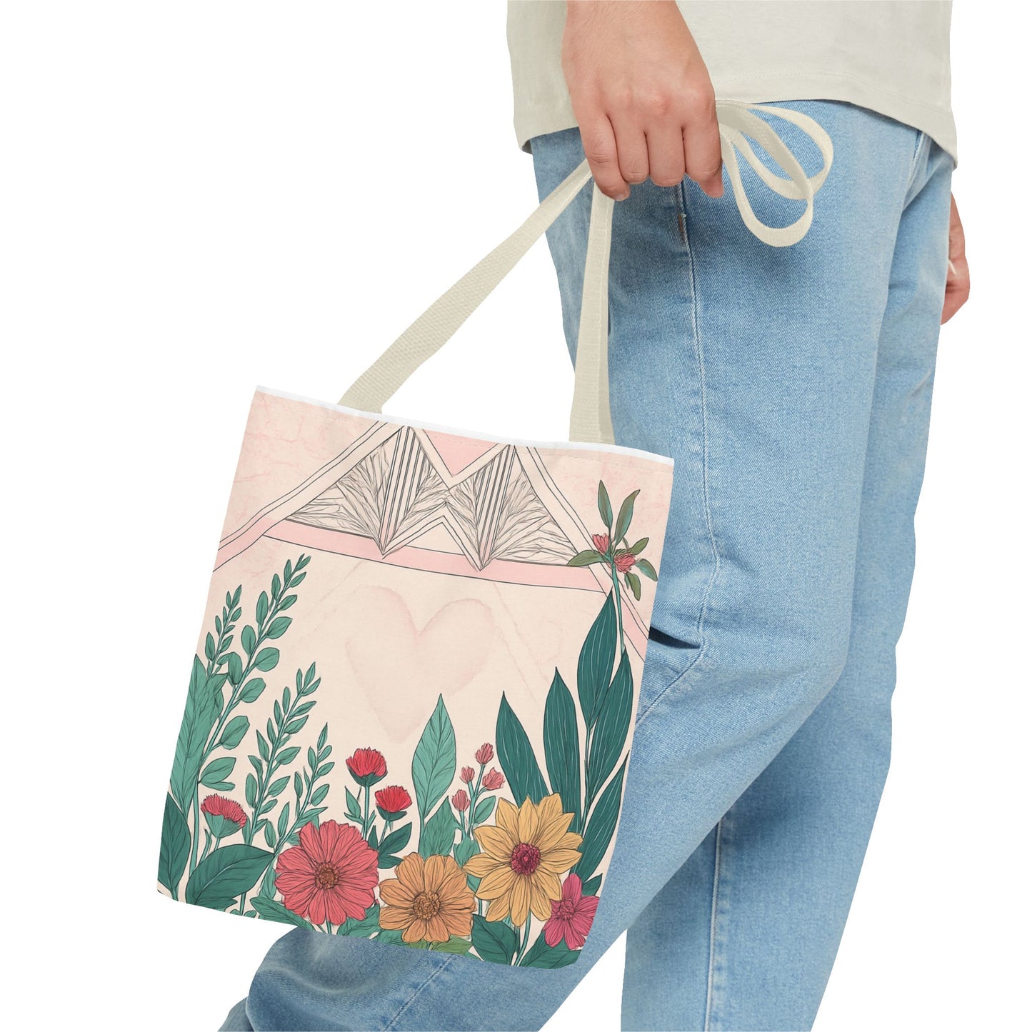 Floral Pattern Tote Bag, Stylish Eco-Friendly Bag, Perfect for Gifts, Summer Outings, Gardening, and Everyday Use
