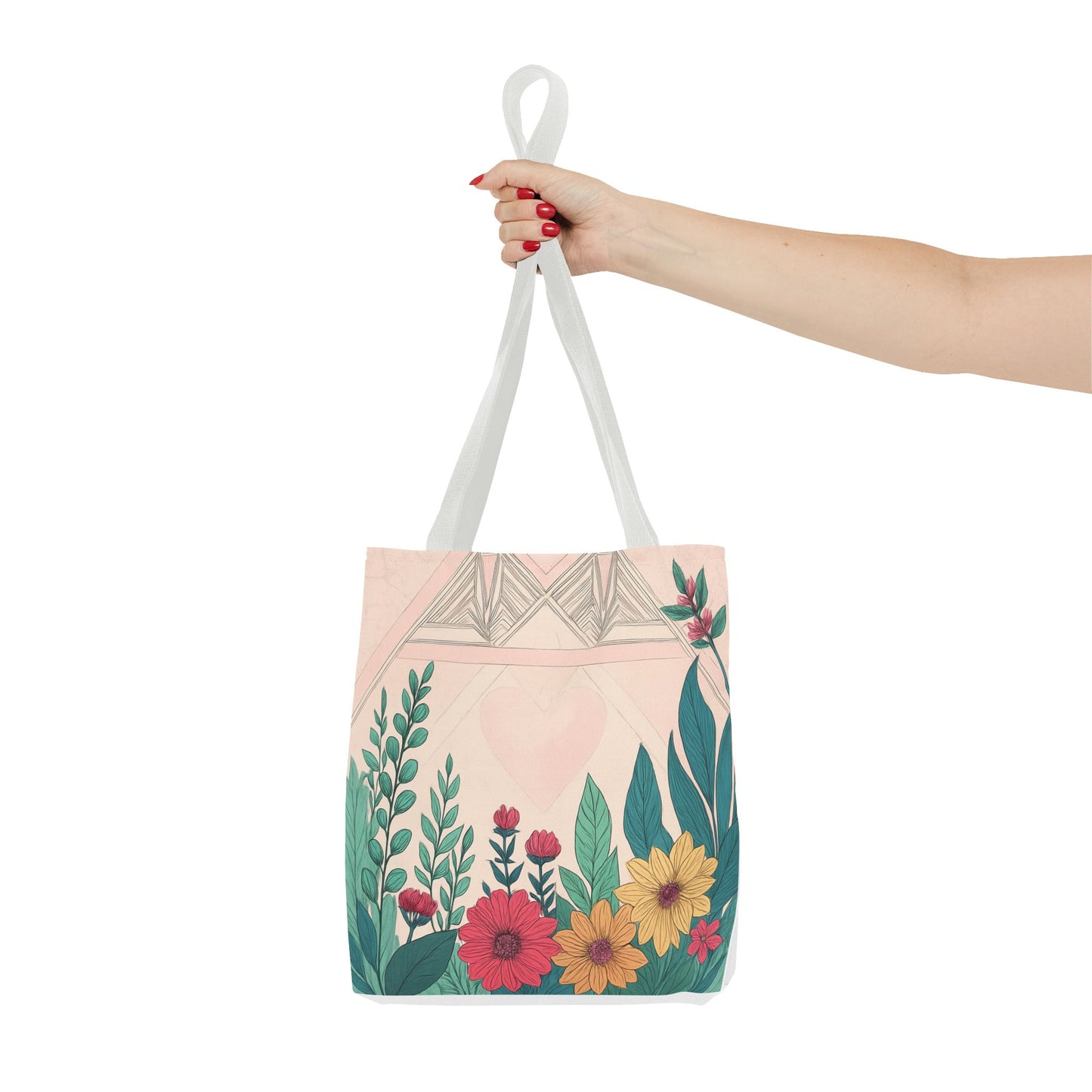 Floral Tote Bag, Bohemian Design, Eco-Friendly Shopper, Summer Picnic Accessory, Gift for Her, Reusable Market Bag