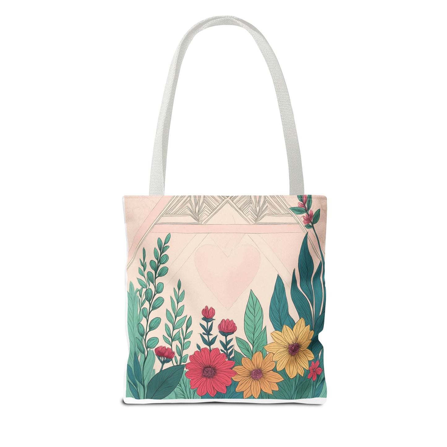 Floral Tote Bag, Bohemian Design, Eco-Friendly Shopper, Summer Picnic Accessory, Gift for Her, Reusable Market Bag