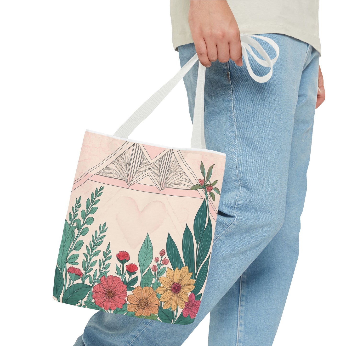 Floral Pattern Tote Bag, Stylish Eco-Friendly Bag, Perfect for Gifts, Summer Outings, Gardening, and Everyday Use