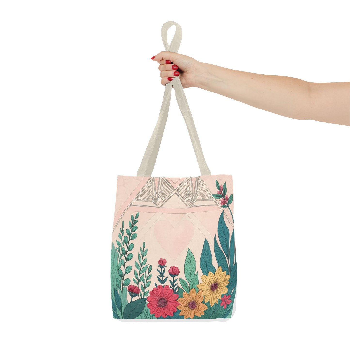 Floral Tote Bag, Bohemian Design, Eco-Friendly Shopper, Summer Picnic Accessory, Gift for Her, Reusable Market Bag
