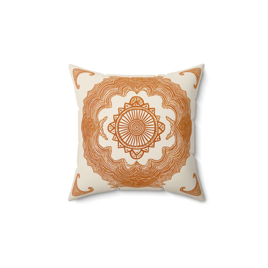 Mandala Throw Pillow, Decorative Cushion, Boho Home Decor, Cozy Living Room Accent, Healing Vibes Gift