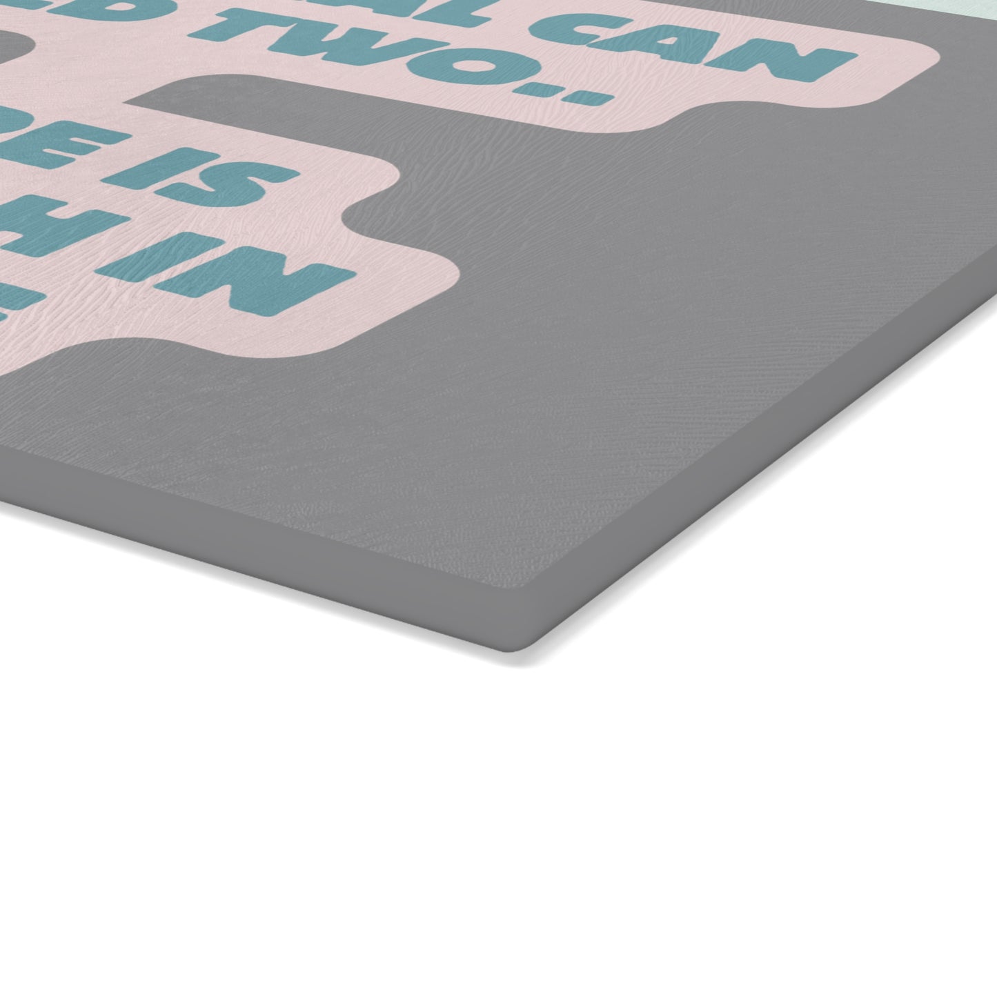 Inspirational Glass Cutting Board - "One Meal Can Feed Two... Barakah in Sharing"