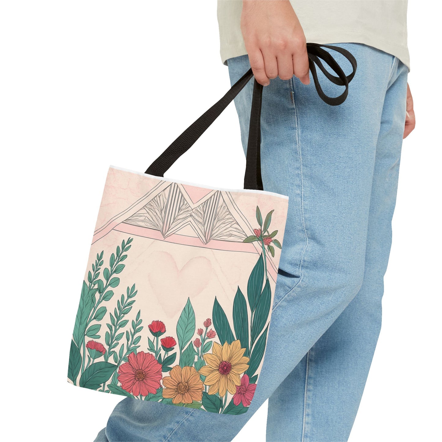 Floral Pattern Tote Bag, Stylish Eco-Friendly Bag, Perfect for Gifts, Summer Outings, Gardening, and Everyday Use