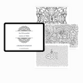 Colouring & Tracing Book which contains 99 pages each with the name of Allah, designed and decorated with beautiful floral and botanical -themed patterns.